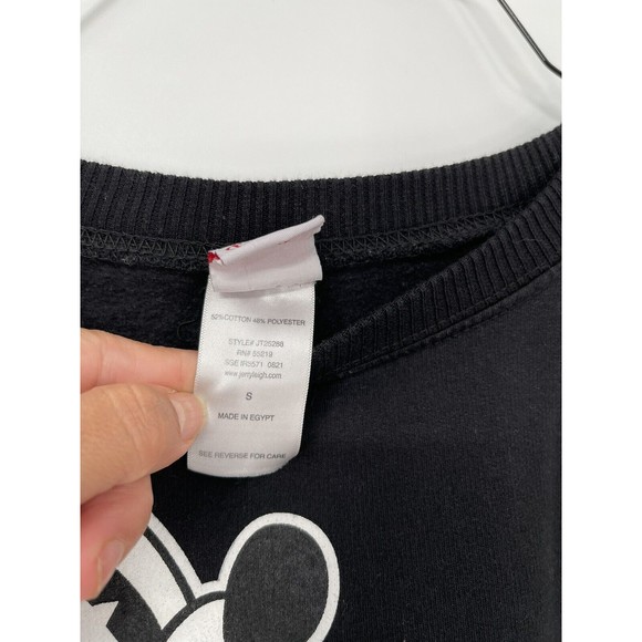 Disney Pullover Mickey Mouse Graphic Sweatshirt Long Sleeve Size S Black‎ Red - Picture 3 of 6